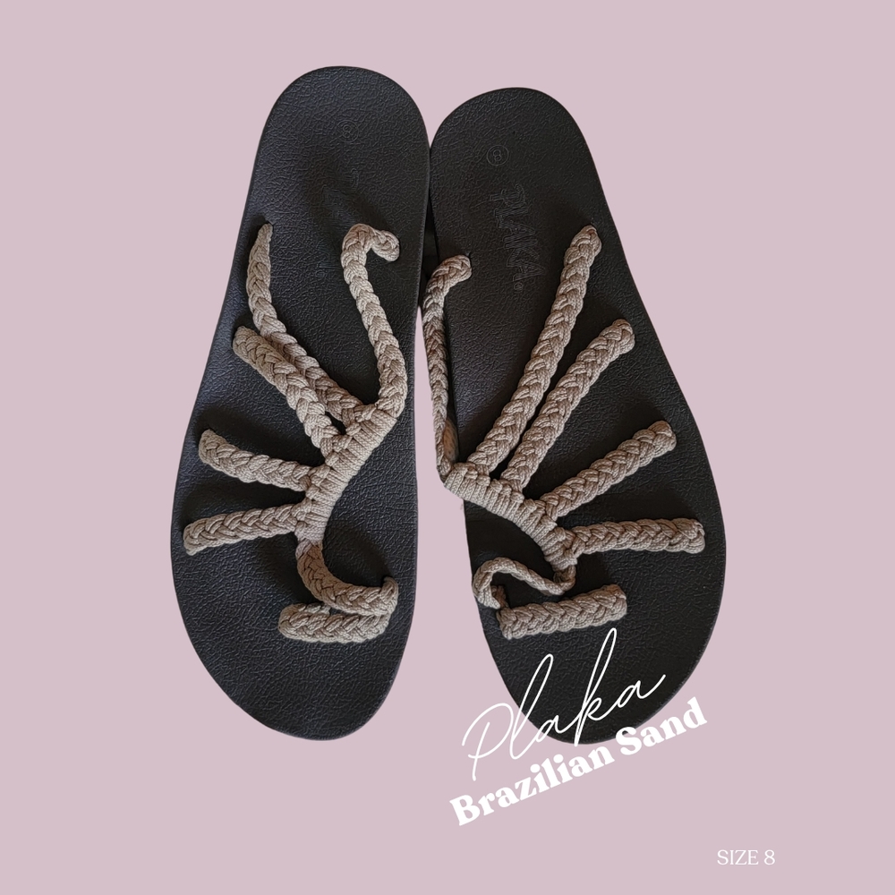 Tan Braided Sandals